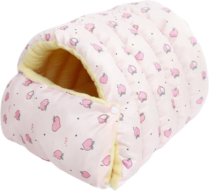 Winter Warm Cat Cave Bed – Cozy Plush Enclosed Pet Bed for Cats & Small Dogs