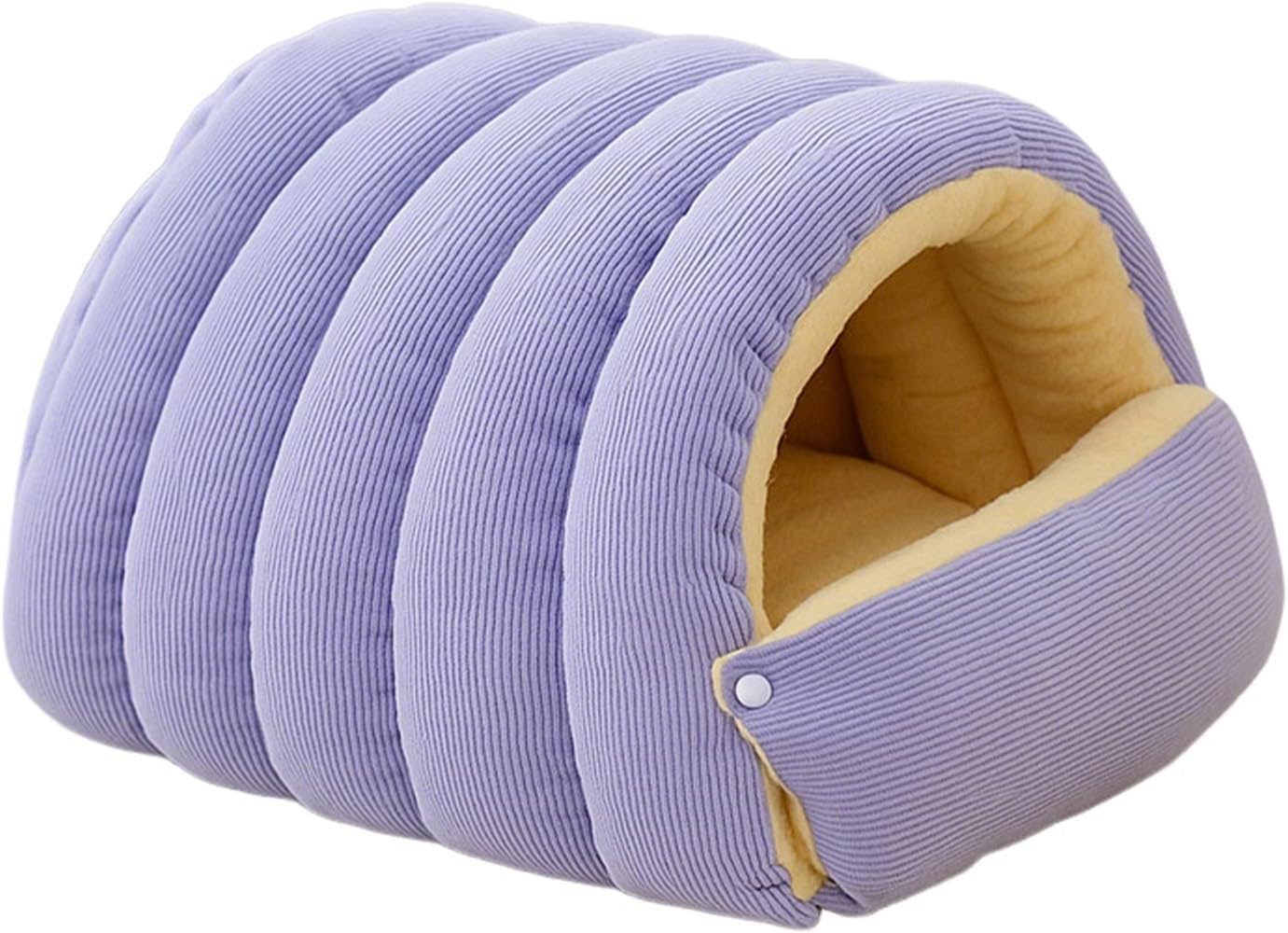 Winter Warm Cat Cave Bed – Cozy Plush Enclosed Pet Bed for Cats & Small Dogs