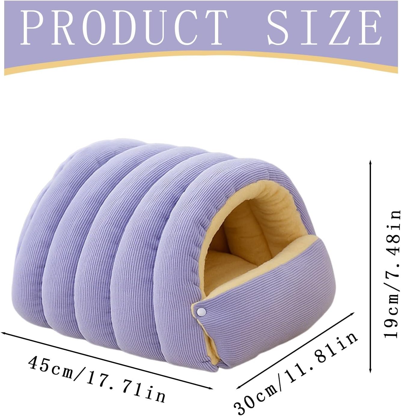 Winter Warm Cat Cave Bed – Cozy Plush Enclosed Pet Bed for Cats & Small Dogs