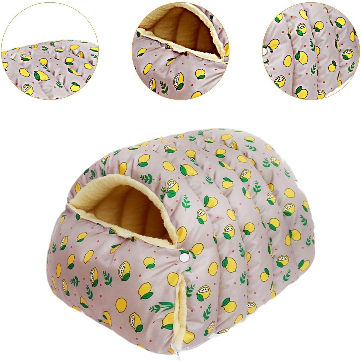 Winter Warm Cat Cave Bed – Cozy Plush Enclosed Pet Bed for Cats & Small Dogs